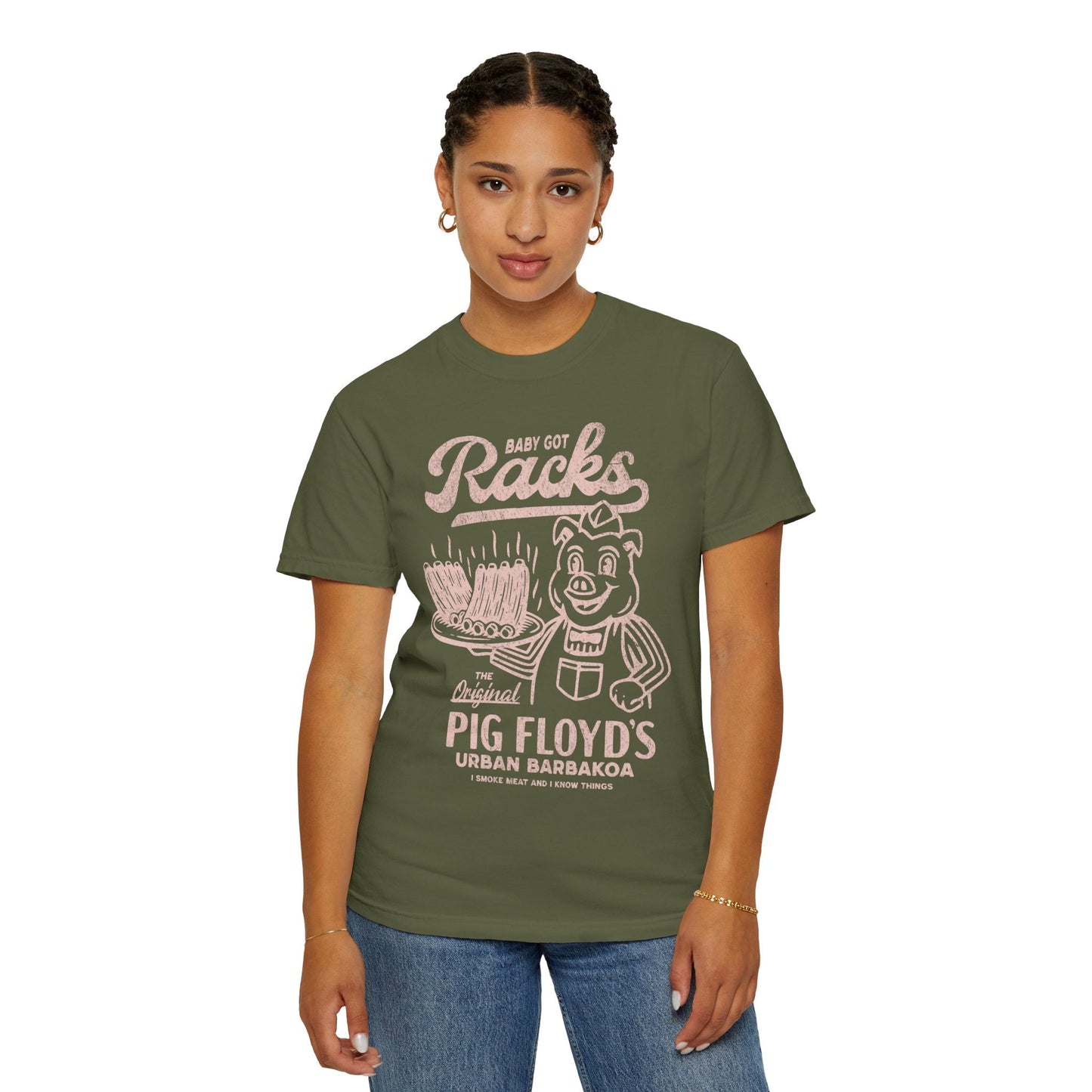Retro Babby Got Racks Funny Meat Grill T-shirt