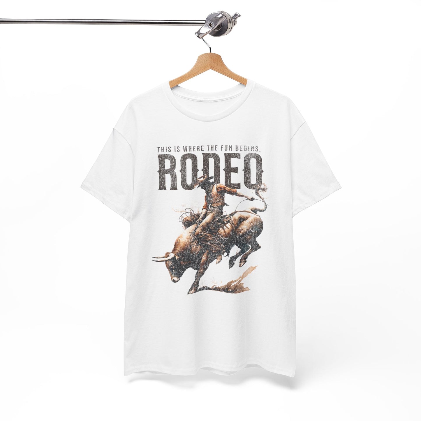 Retro Rodeo Bull Riding Shirt Vintage Western Tee