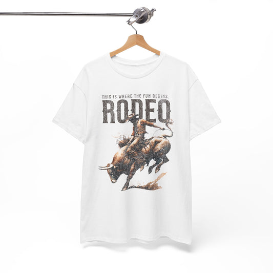 Retro Rodeo Bull Riding Shirt Vintage Western Tee