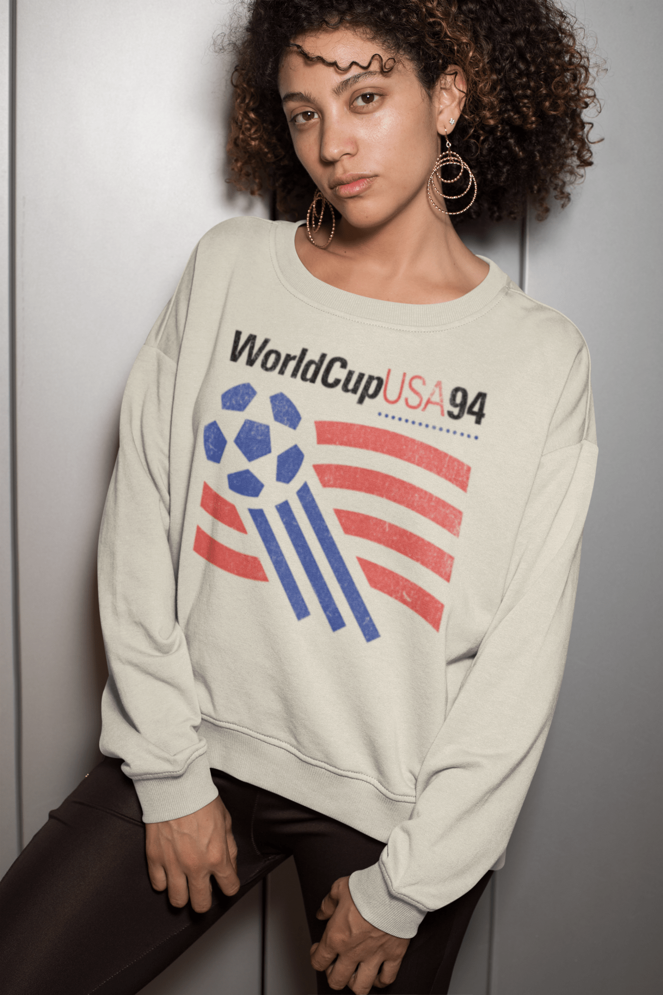 Retro World Cup USA 94 Soccer Sweatshirt.