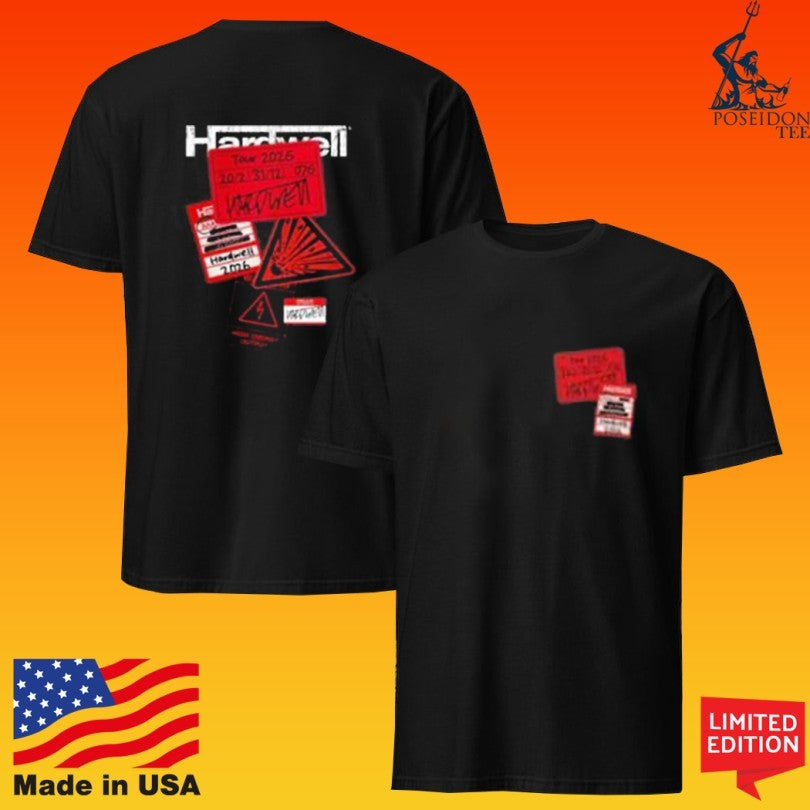 Revealed Clothing Hardwell Sticker Tour 2026 T-shirt