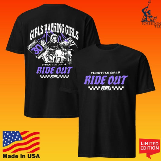 Rival Ink Girls Backing Girls Throttle Girls Ride Out T-shirt