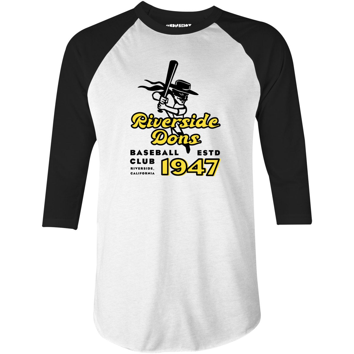 Riverside Dons - California - Vintage Defunct Baseball Teams - 3/4 Sleeve Raglan T-Shirt