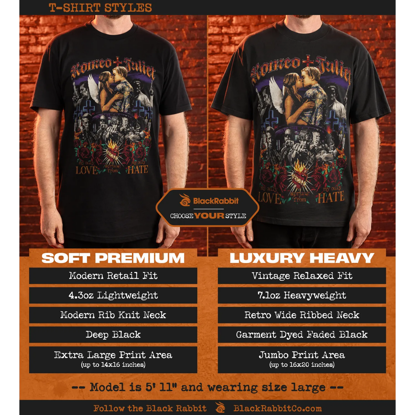 Romeo + Juliet My Only Love Sprung From My Only Hate 90s Retro Vintage Unisex Classic T-Shirt