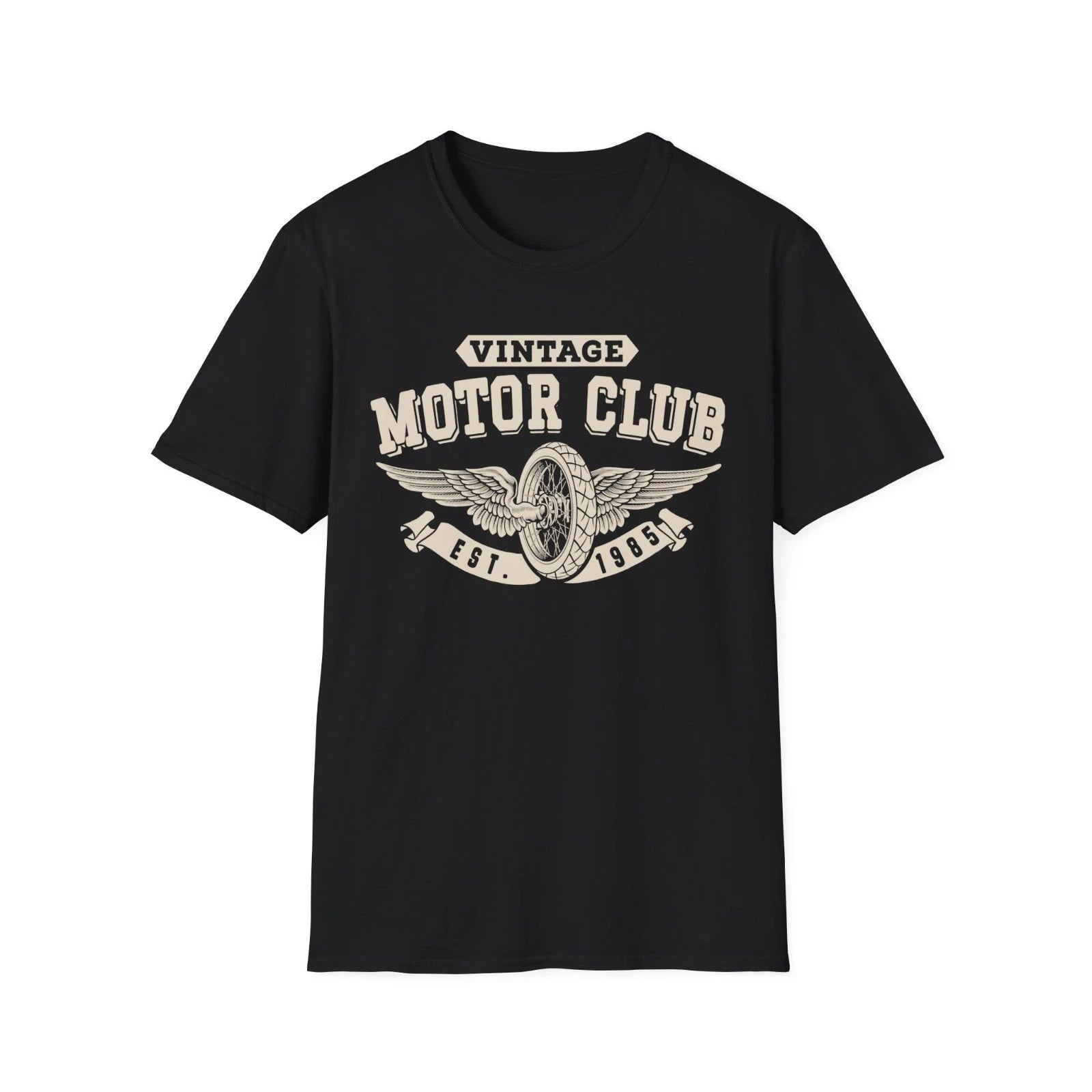Vintage Motor Club T Shirt Retro Biker Graphic Tee Unisex Cotton Shirt