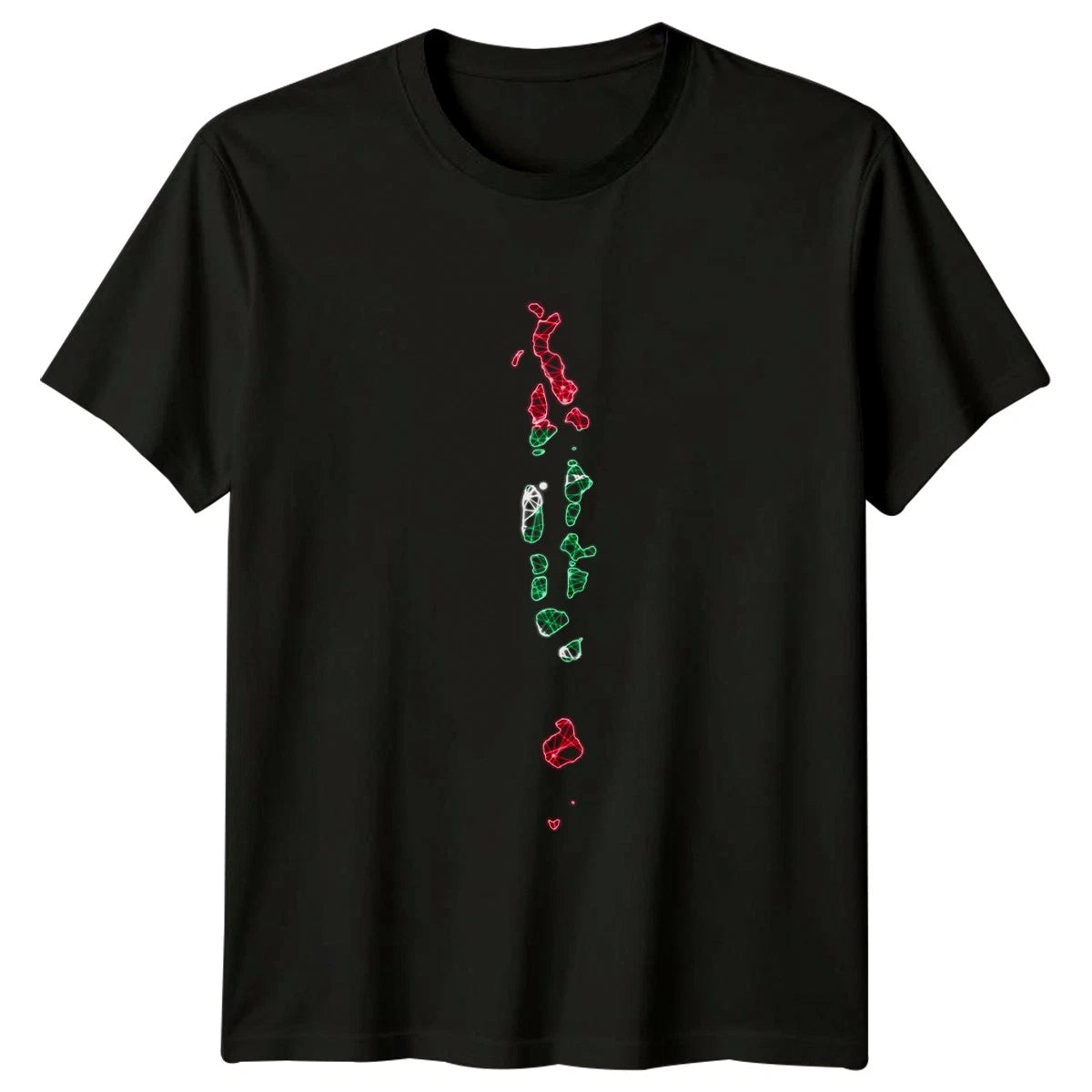Maldives Map Polygonal Mesh T-Shirt Maldives Travel Gift For Him And Her