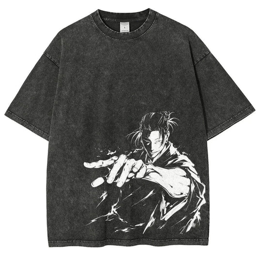 Anime Jujutsu Kaisen Gojo Satoru T Shirts Washed Men Women Cotton Harajuku T-Shi