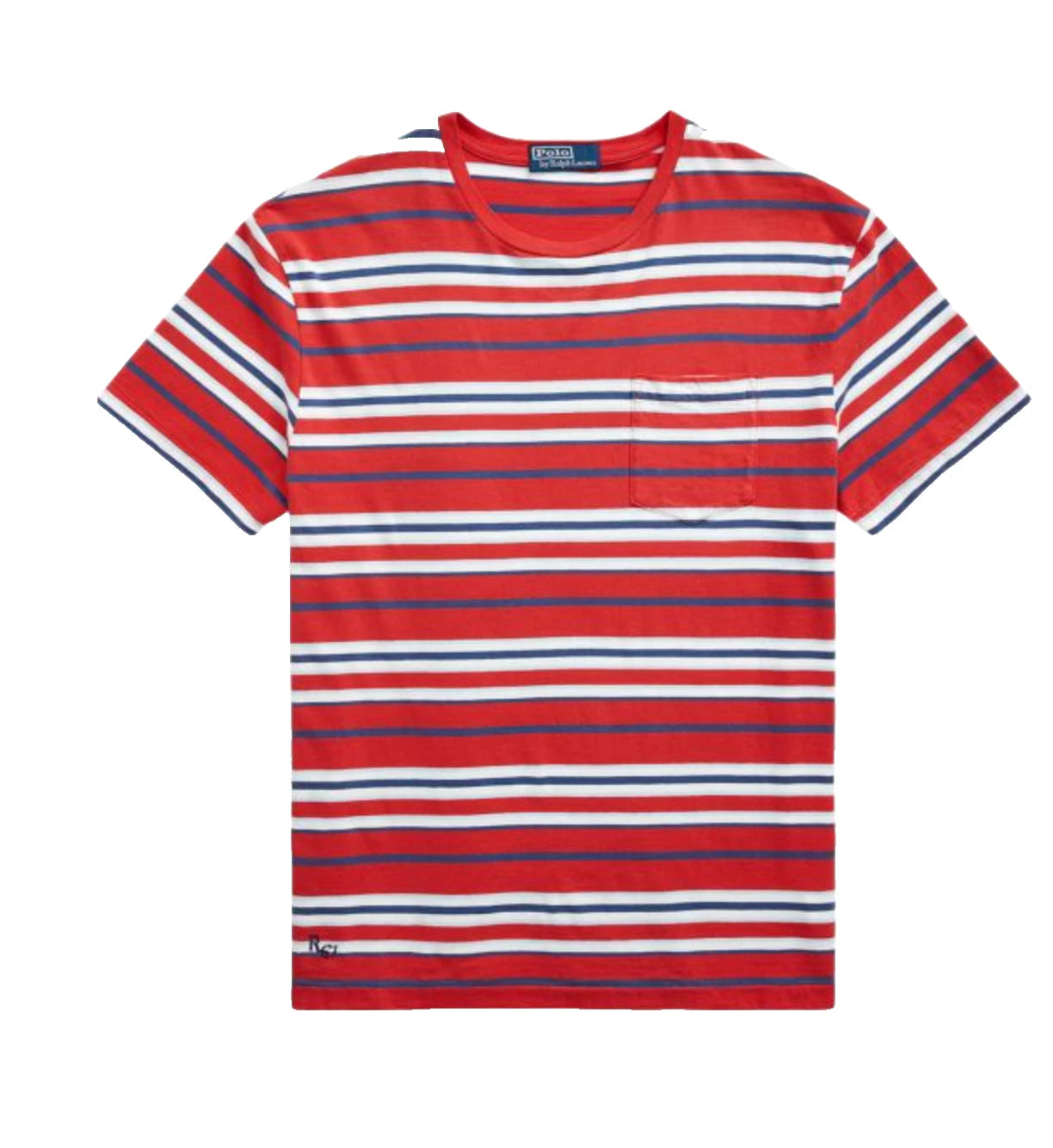POLO RALPH LAUREN Gauze Striped Tee T-Shirt Tee Custom Slim Fit Pure Cotton S