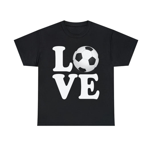 Soccer Love Graphic Tee Shirt, S-5XL