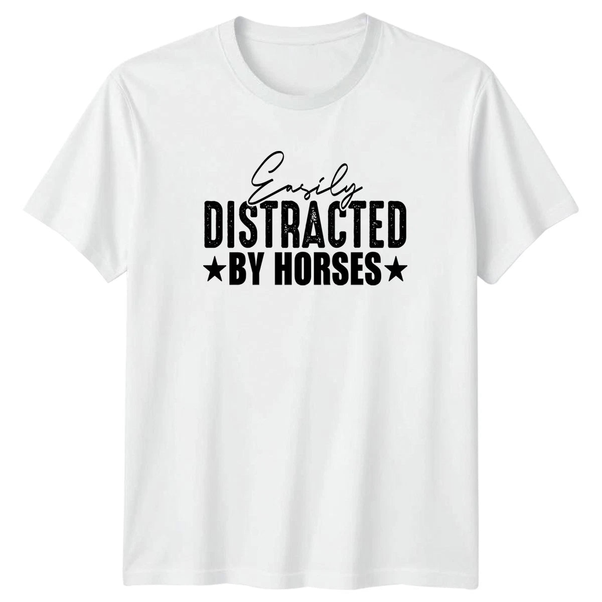 Easily Distracted By Horses T-Shirt Equestrian Horse 2026 Birthday Gift For Him