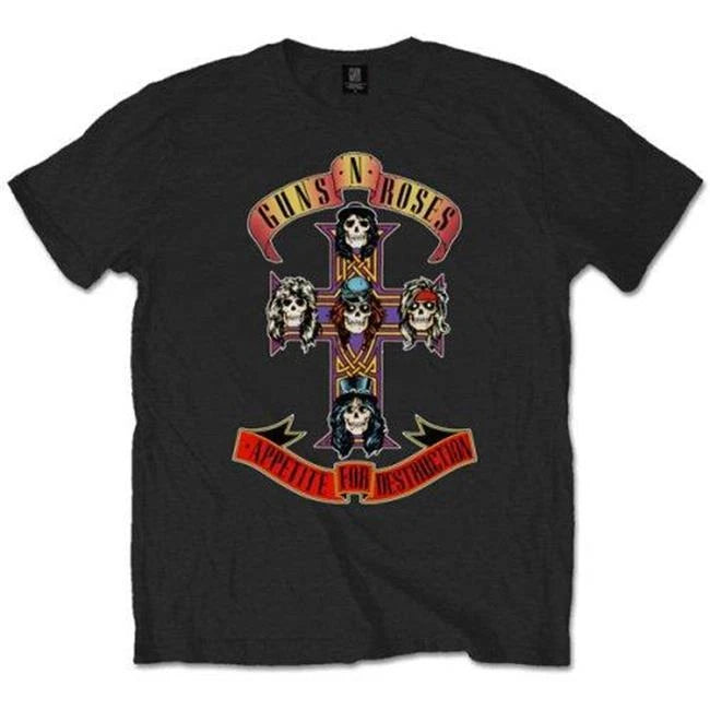 OFFICIAL LICENSED - GUNS N ROSES - APPETITE FOR DESTRUCTION T SHIRT SLASH METAL
