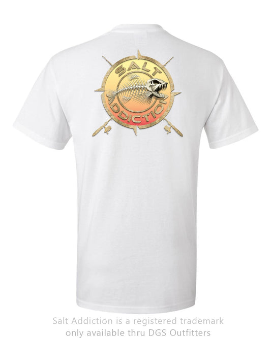 Salt Addiction Fishing t shirt Bones Logo saltwater ocean flats fishing nautical