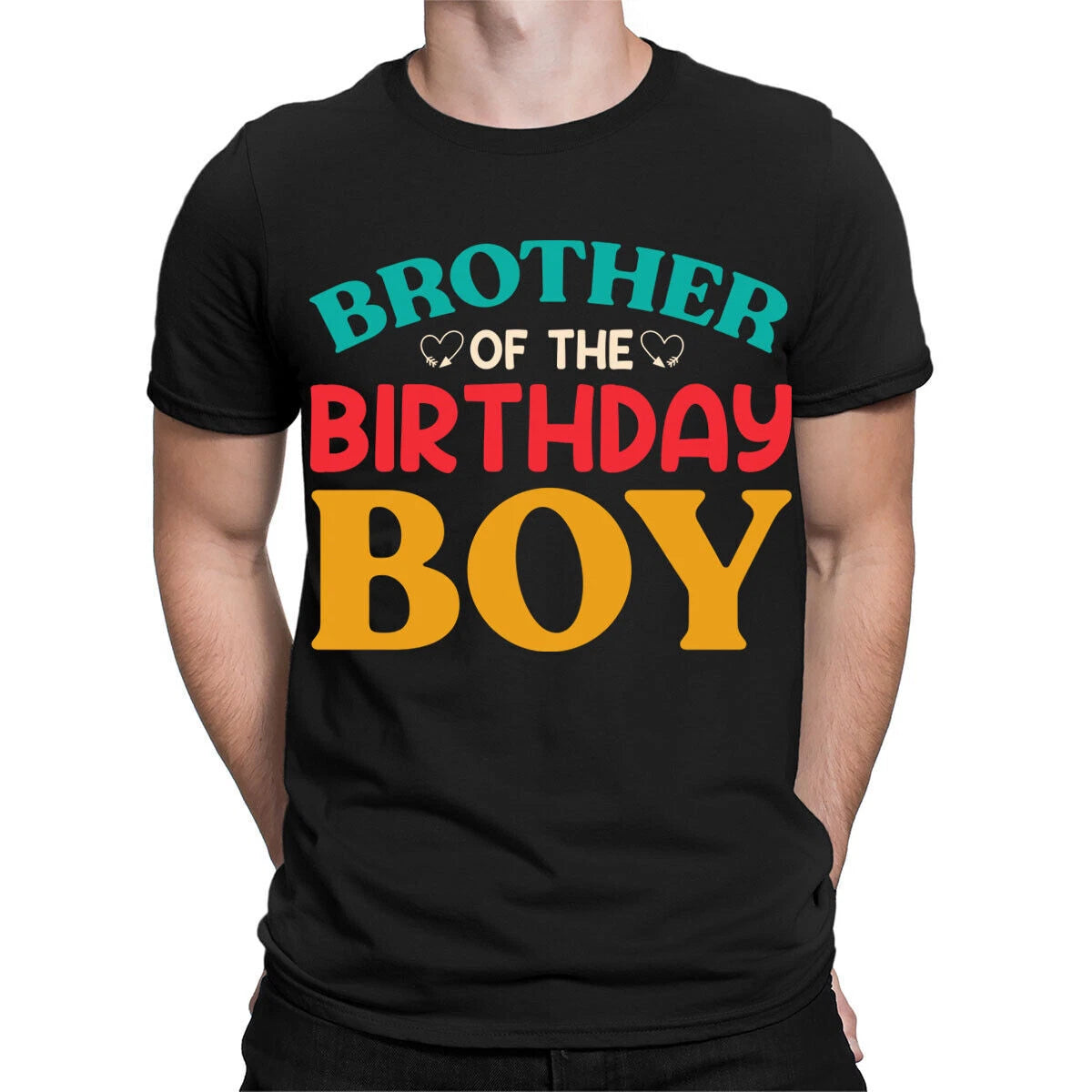Brother Of The Birthday Boy Celebration Party Vintage Mens T-Shirts Top #TA-25