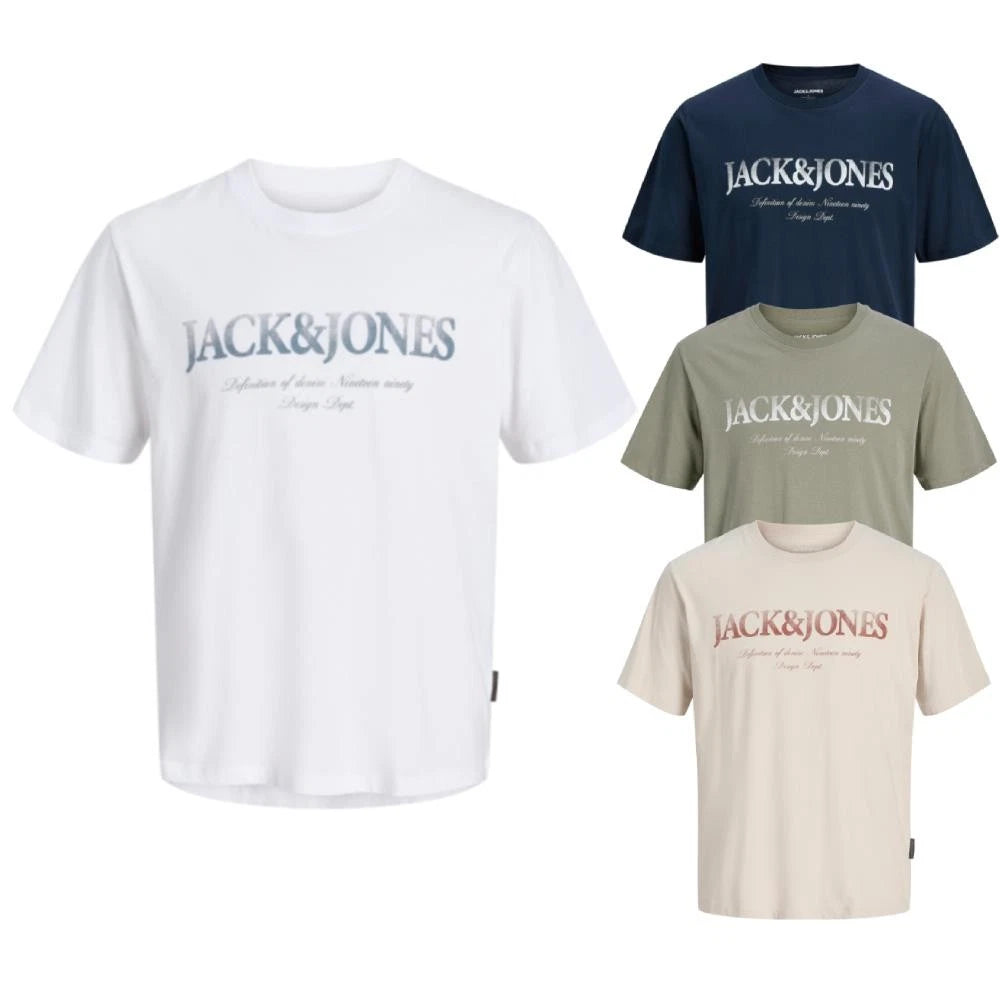 Jack & Jones Men's Standard Fit T-Shirt Crew Neck Short Sleeve Casual Tee Tops