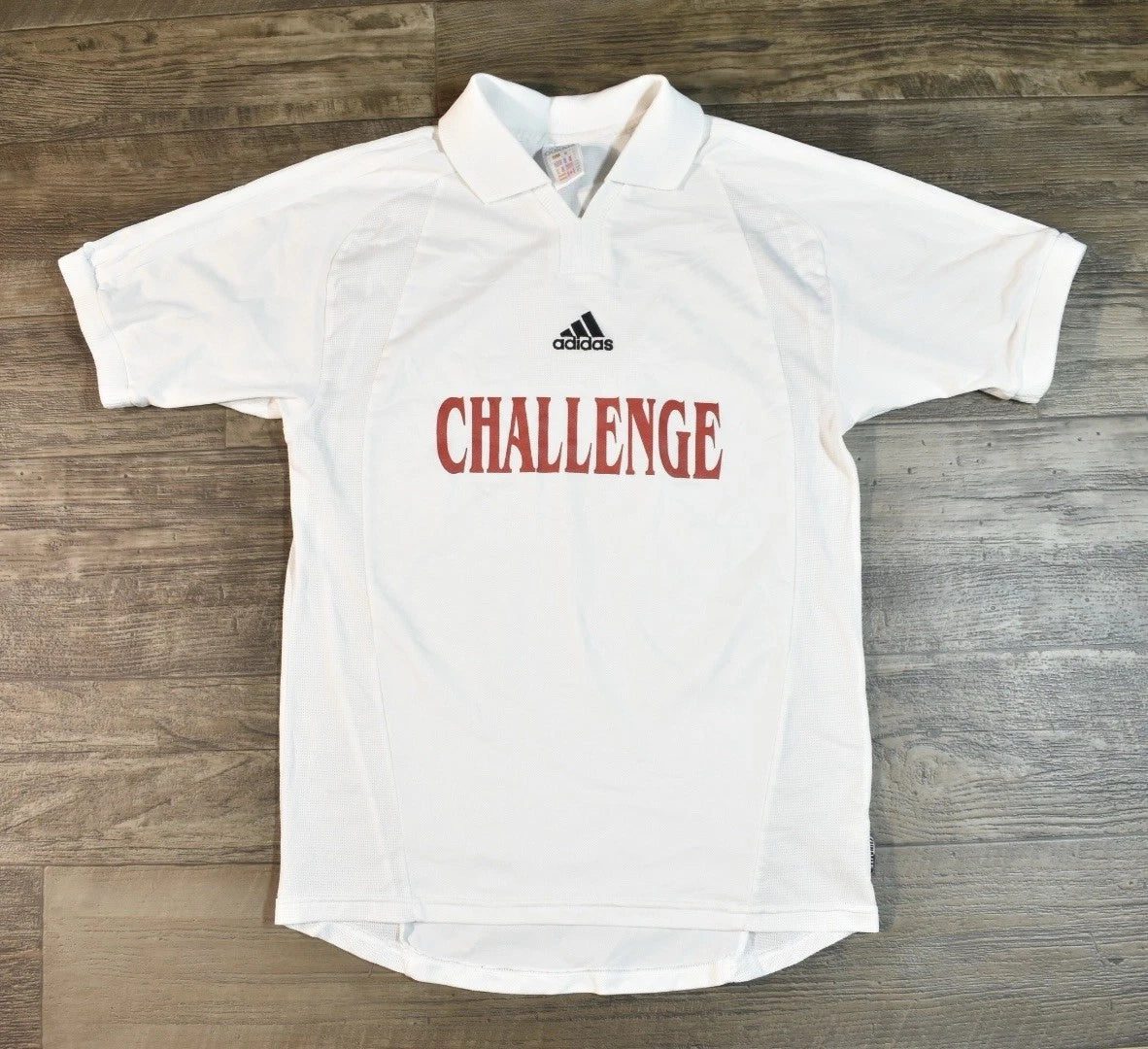 Vintage Adidas Challenge Soccer Jersey Shirt Mens S White Futbol Y2K #2