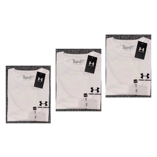 PACK of 1,2,3 Under Armour Trainer UA Mens Cotton Short sleeve Crew Neck T Shirt
