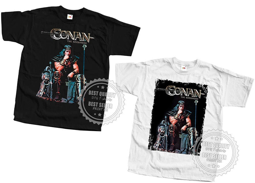 Conan the Barbarian 1982 T SHIRT v11 Movie Poster Black White sizes S to 5XL
