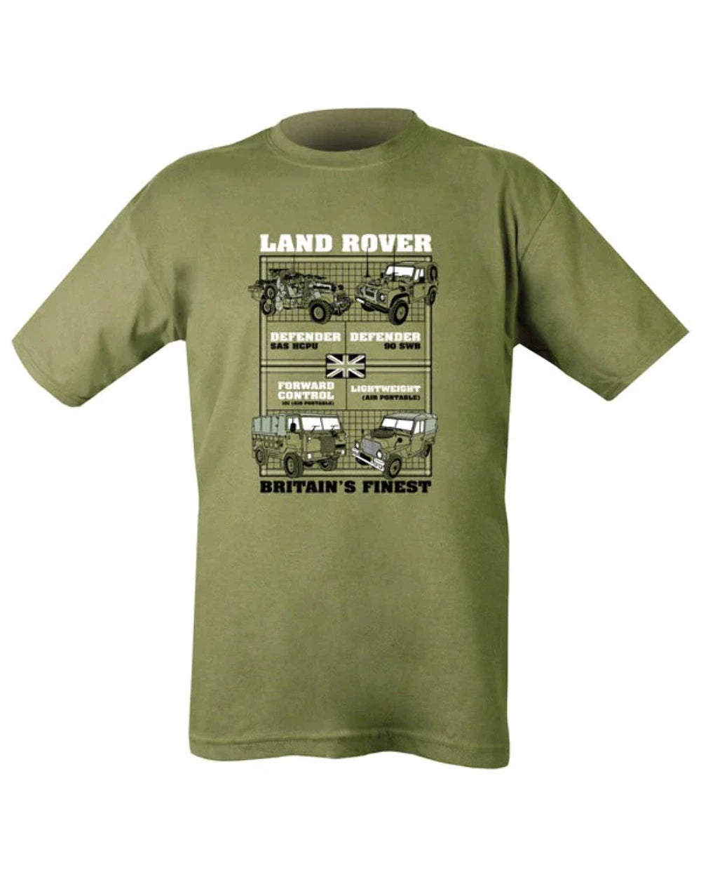 Kombat UK Land Rovers T-shirt - Olive Green  Military Army Style
