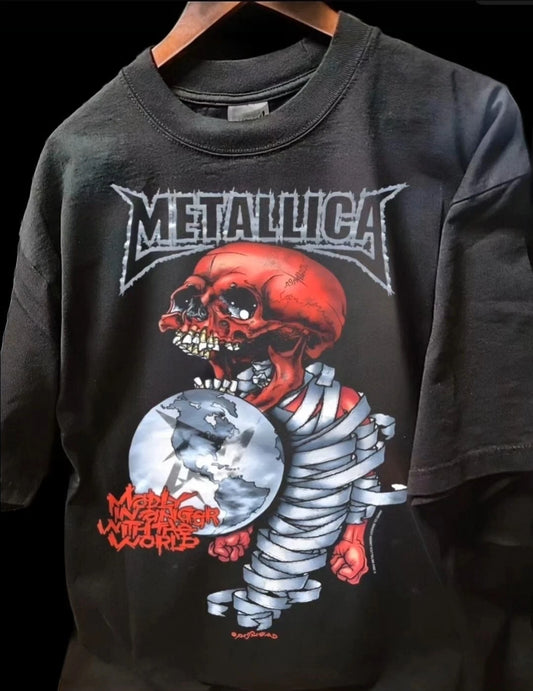 METALLICA 2004 Tour  SHAKA HEAVYWEIGHT GARMET DYED T SHIRT
