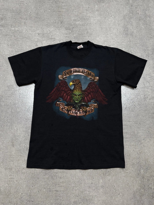 Vintage O0s T-Shirt Demonic Heads Retro Style Motorcycle