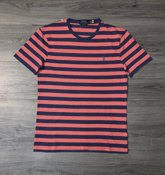Polo Ralph Lauren T Shirt Custom Slim Fit Short Sleeve Red Striped Men’s Sz XXL