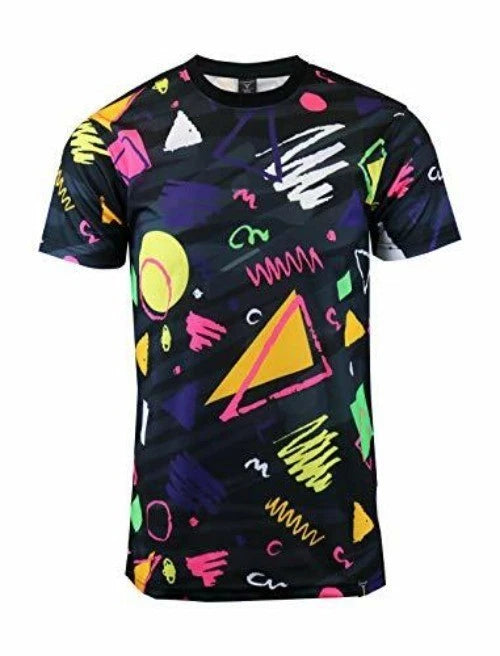 SCREENSHOTBRAND Mens MEDIUM Stylish 80's Classic Retro Print T-Shirt