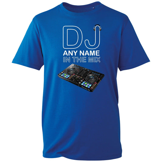 Personalised DJ Any Name In The Mix Mens T-Shirt Music Lover Deejay Tee Gift Top
