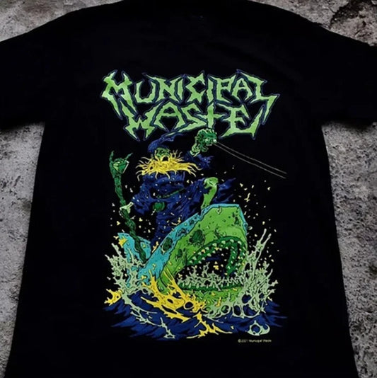 Municipal Waste Band Black T-Shirt Cotton S-234XL Short Sleeve BT649