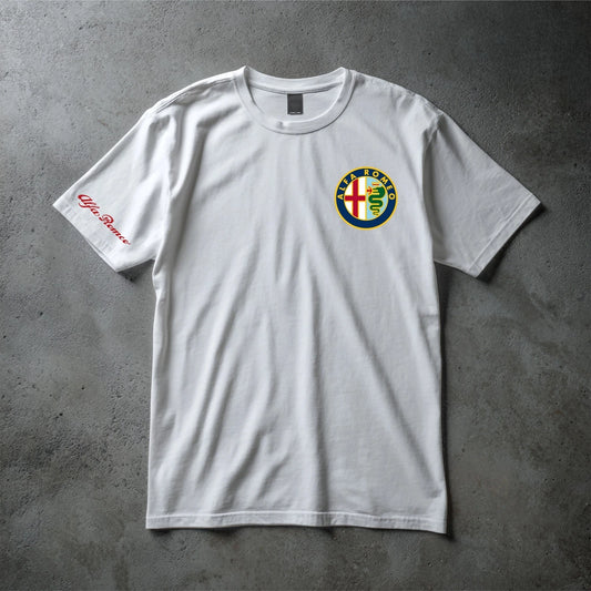 Alfa Romeo Inspired T Shirt – Italian Car Motorsport Style Unisex