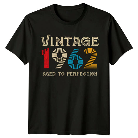 Vintage 1962 Mens T Shirt 64th Birthday Gift Aged To Perfection