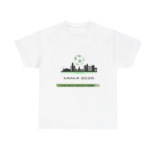 Miami 2026 Soccer Skyline Graphic T-Shirt City Pride Fan Unisex Tee