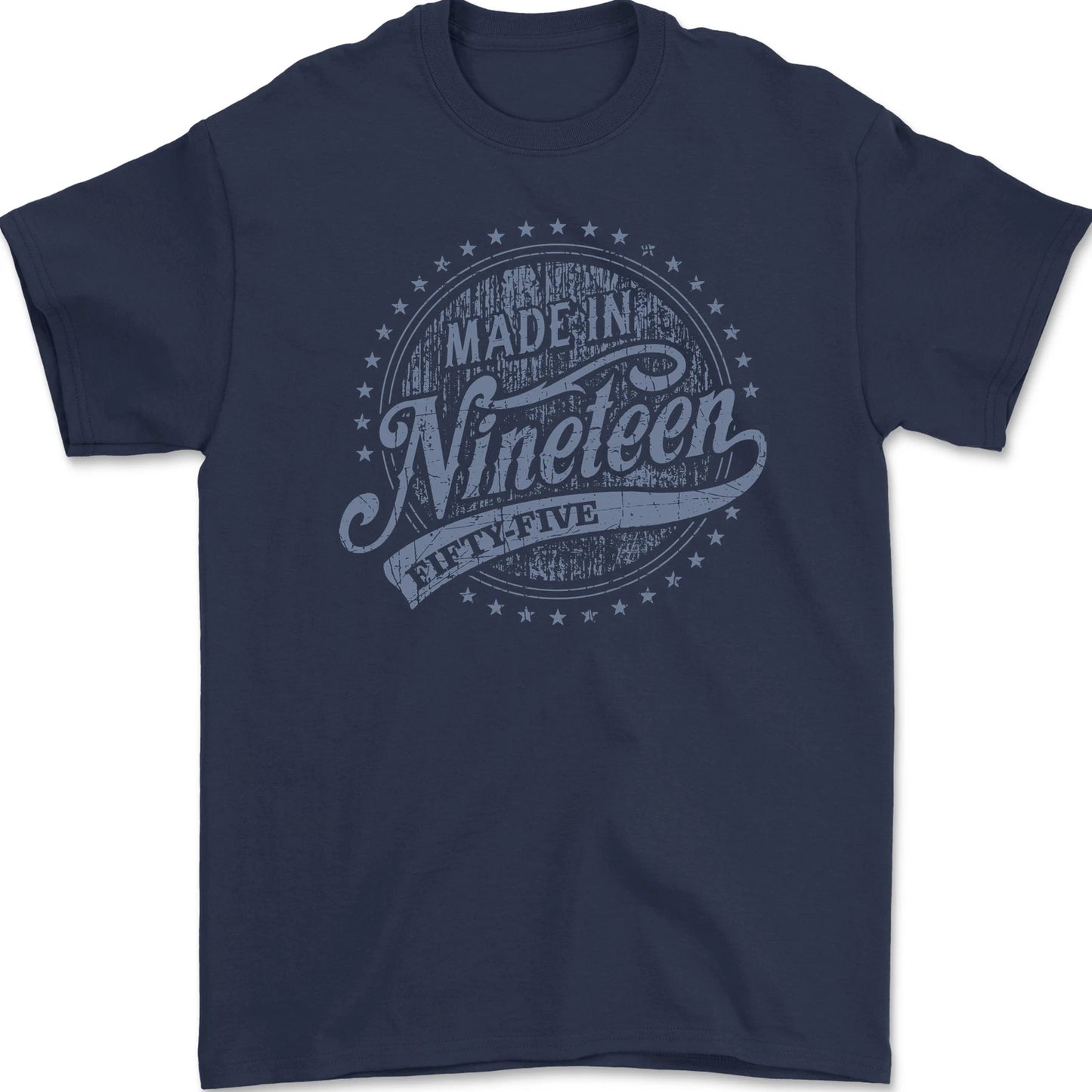 Distressed 71st Birthday Made In 1955 Mens T-Shirt 100% Cotton