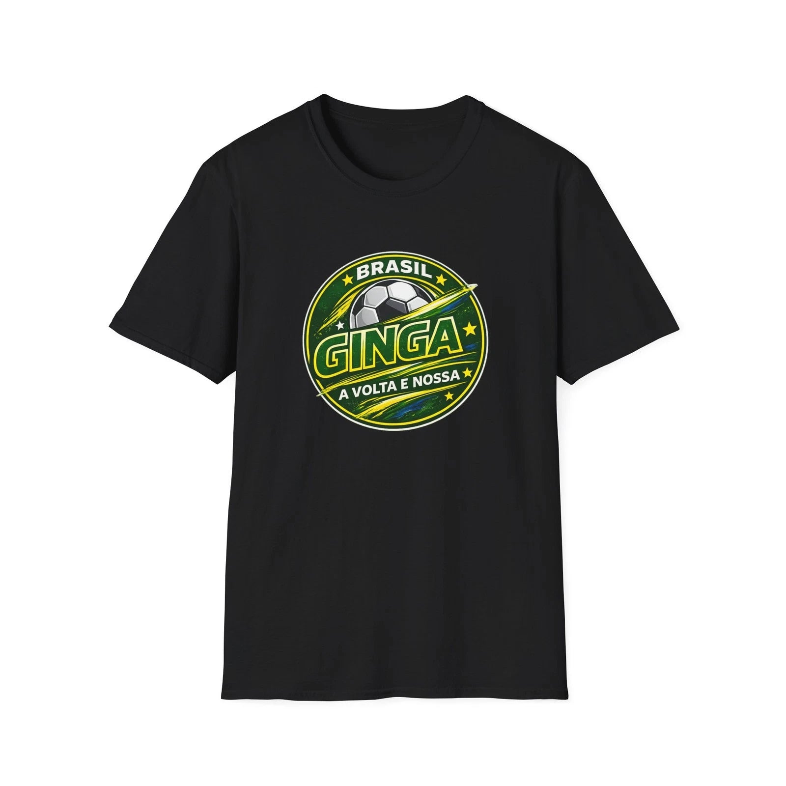 Brasil Ginga Style Shirt Brazilian Football Fan Tee  Retro Brazil Inspired Shirt