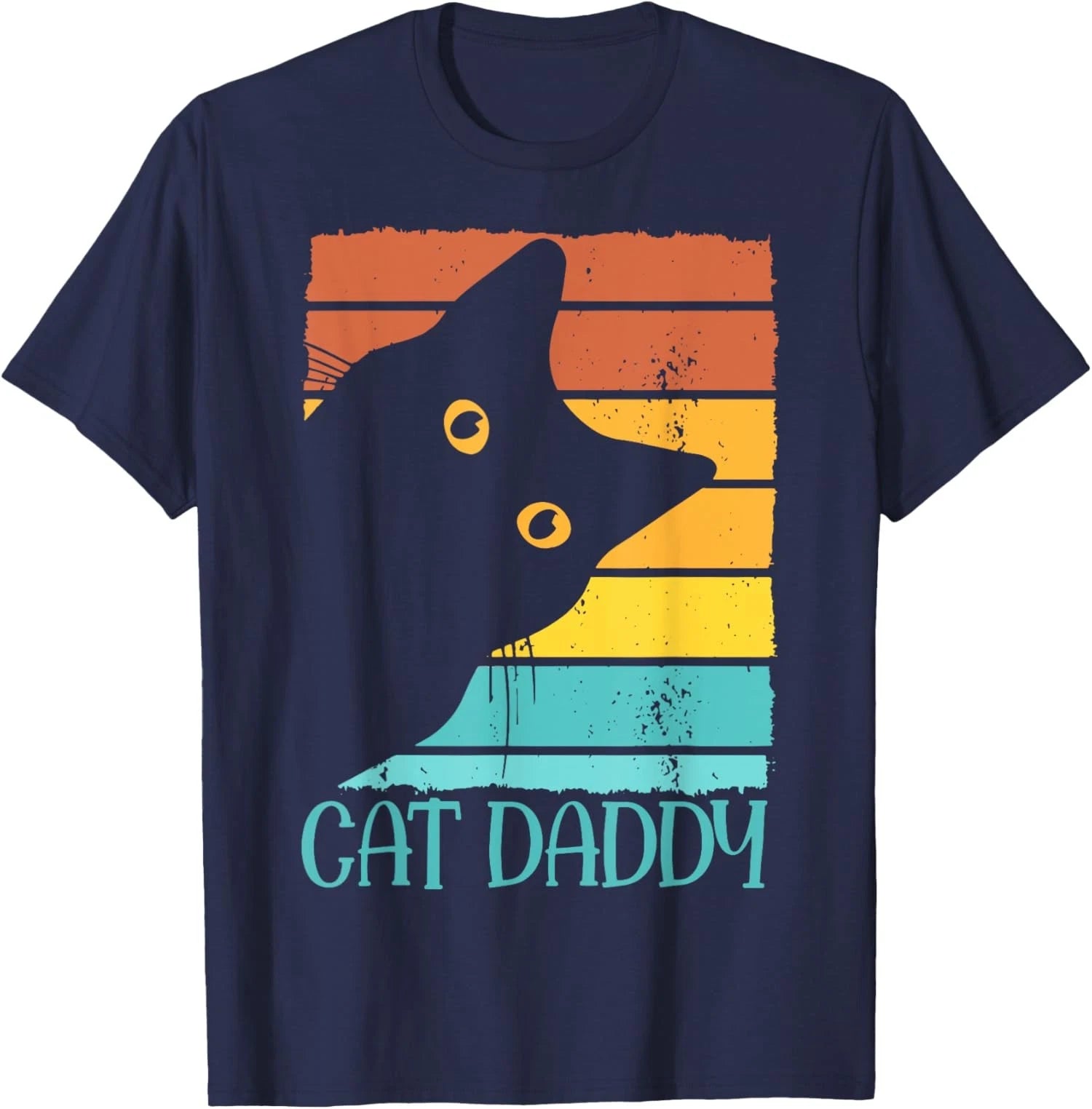 Cat Daddy - Retro Black Cat Funny Animal Lover Gift Unisex T-Shirt