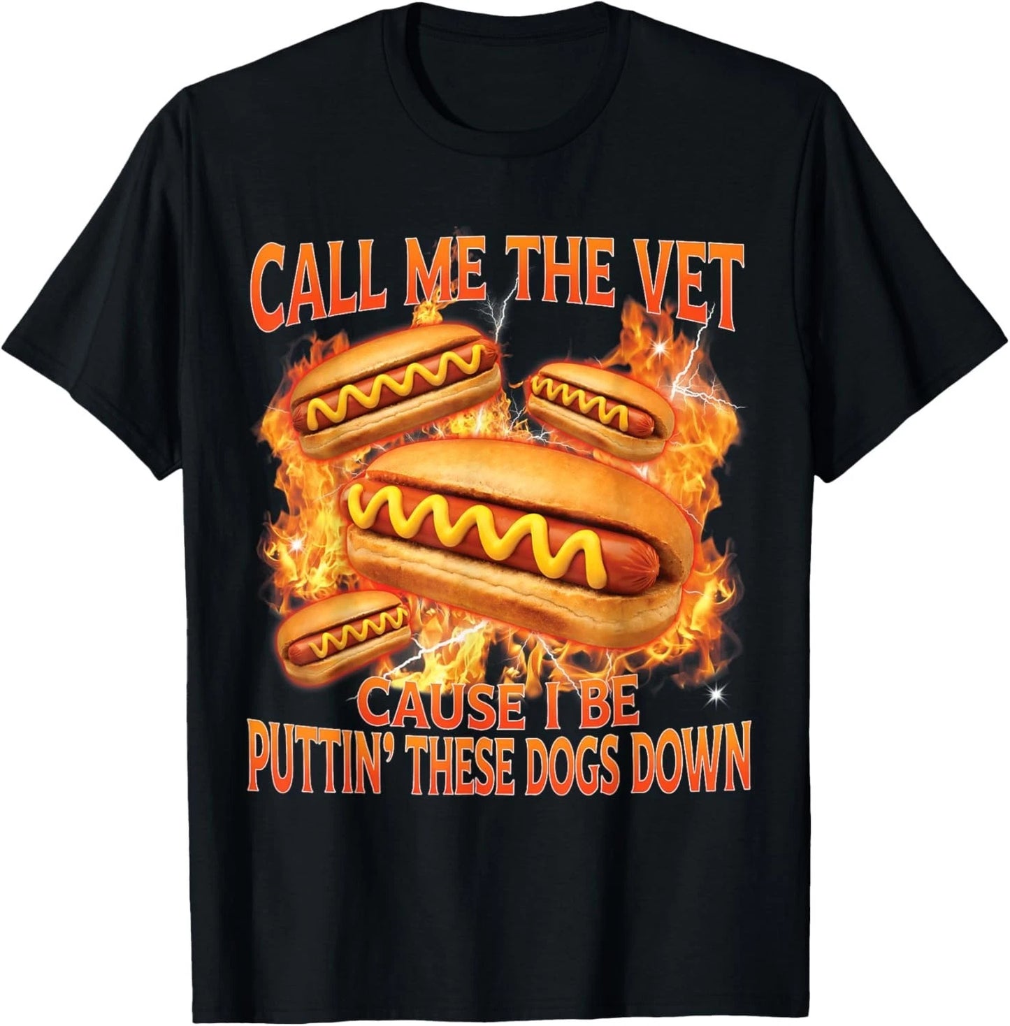 Call Me The Vet Cause I Be Funny Hot Dog Meme Hard Bootleg unisex T-Shirt