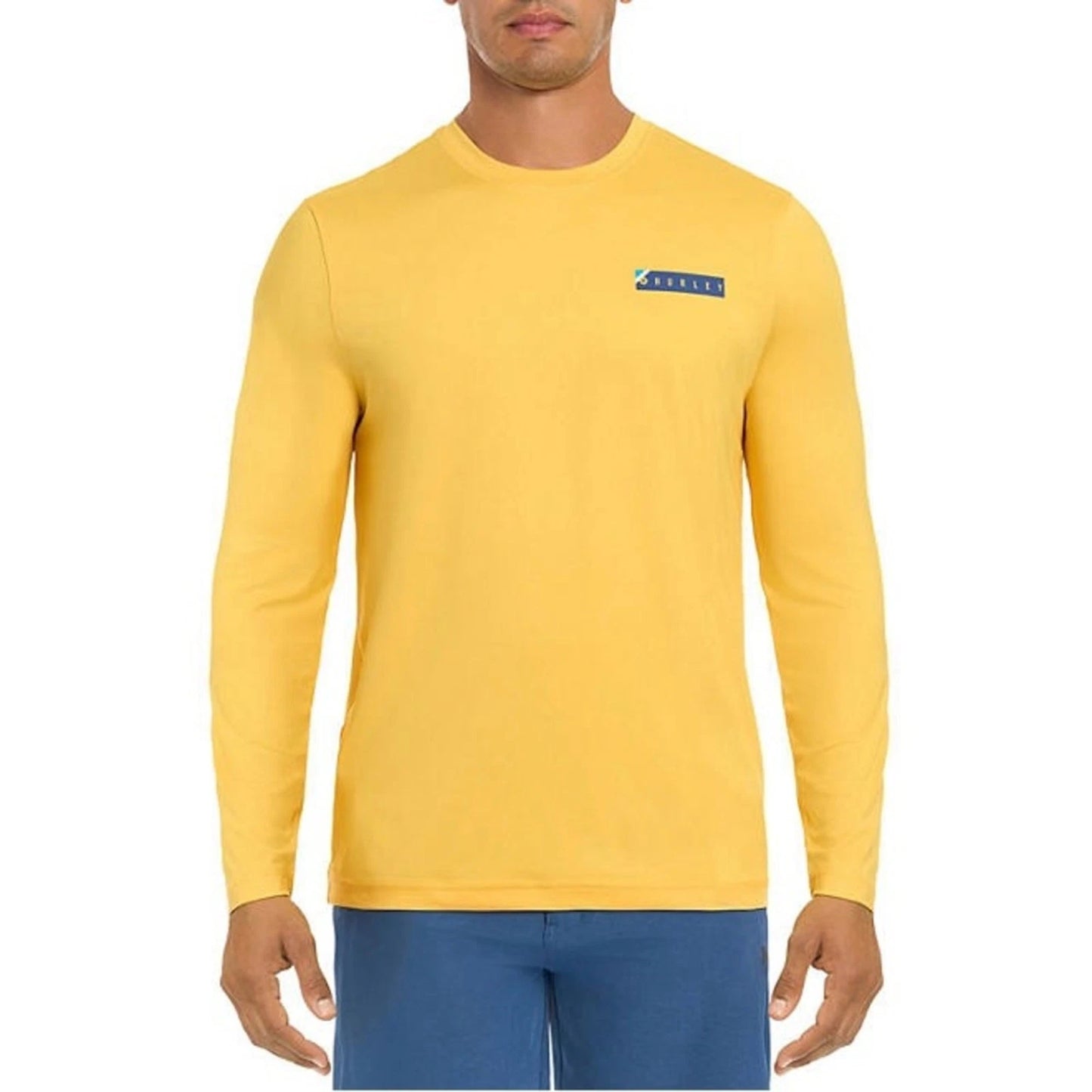 Hurley Men's Yellow Long Sleeve UPF 50 Sun Protection Shirt Size Large