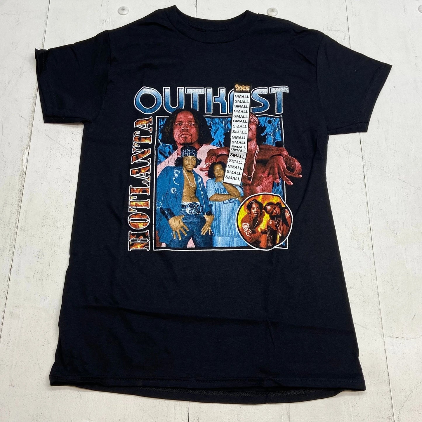 OutKast Black Graphic HotLanta Short Sleeve T-Shirt Adult Size S NEW Spencer’s