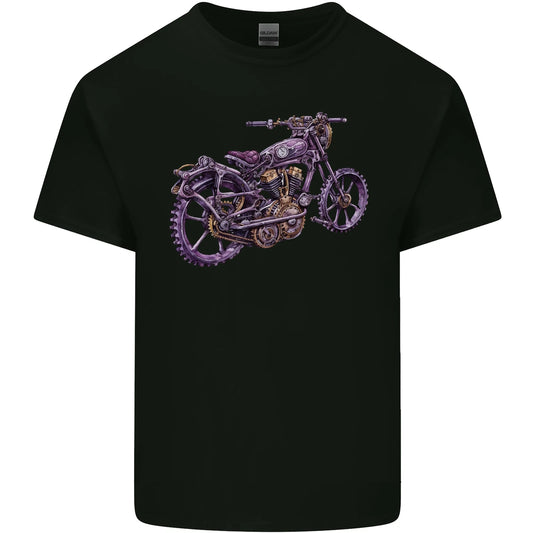 Steampunk Motorbike Motorcycle Biker Mens Cotton T-Shirt Tee Top