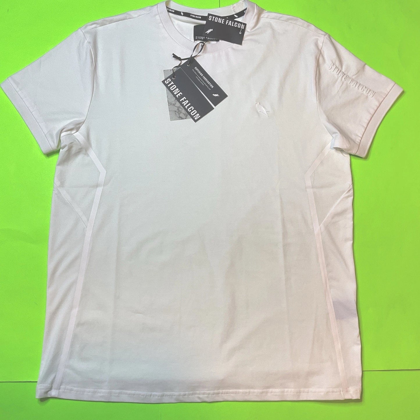 STONE FALCON Men’s Short Sleeve T-Shirt LARGE White MSRP $69.00 NEW