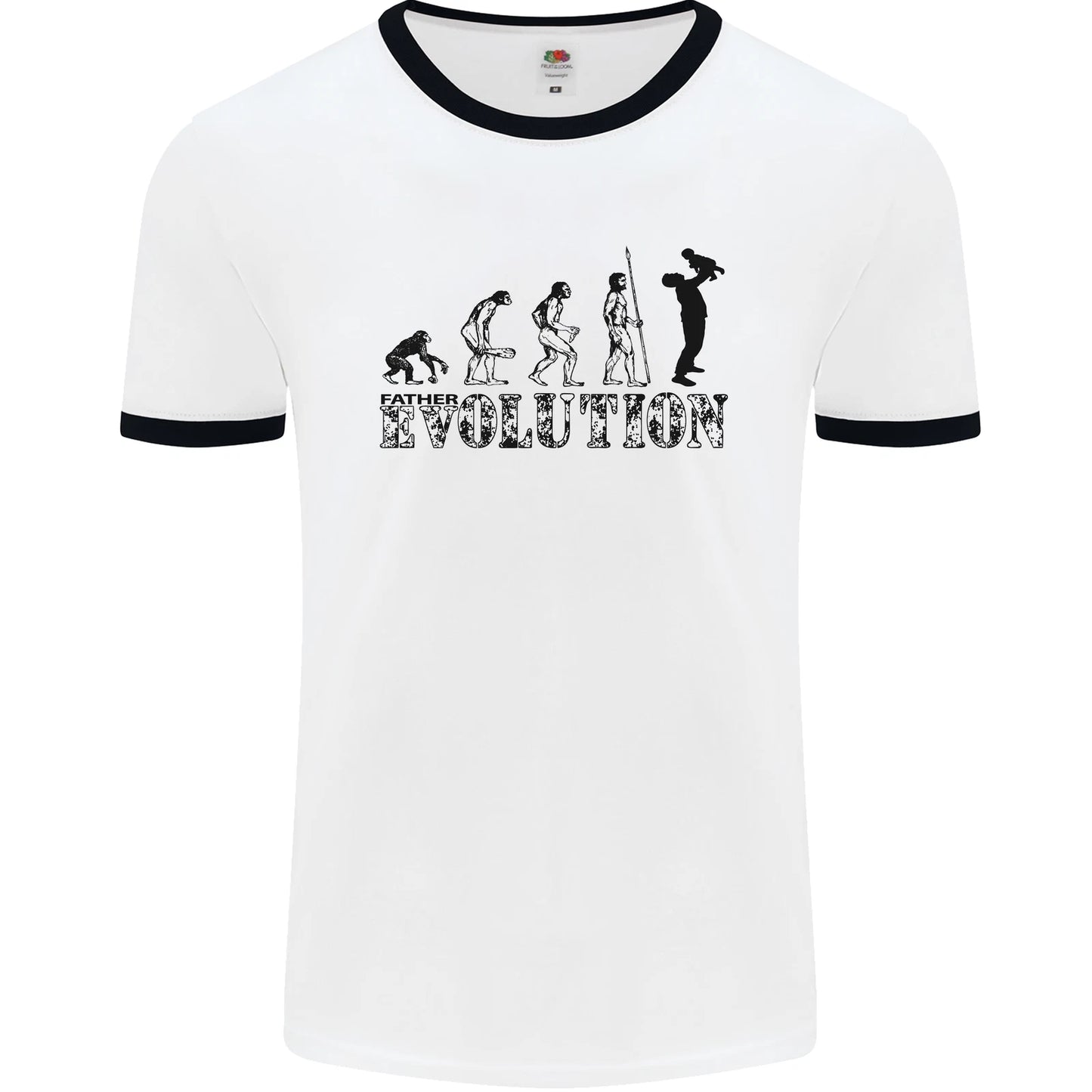 Father And Son Evolution Fathers Day Dad Mens Ringer T-Shirt