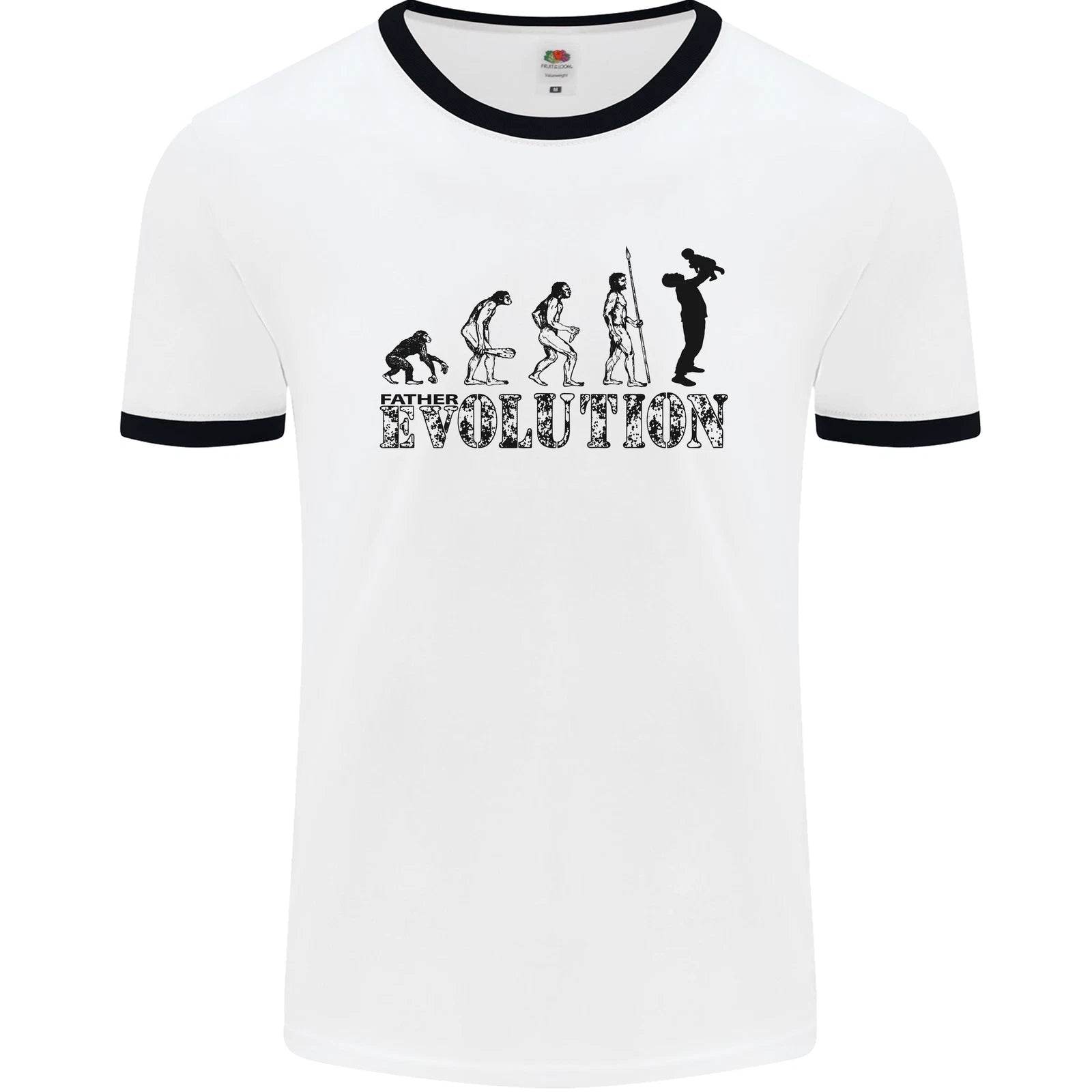 Father And Son Evolution Fathers Day Dad Mens Ringer T-Shirt