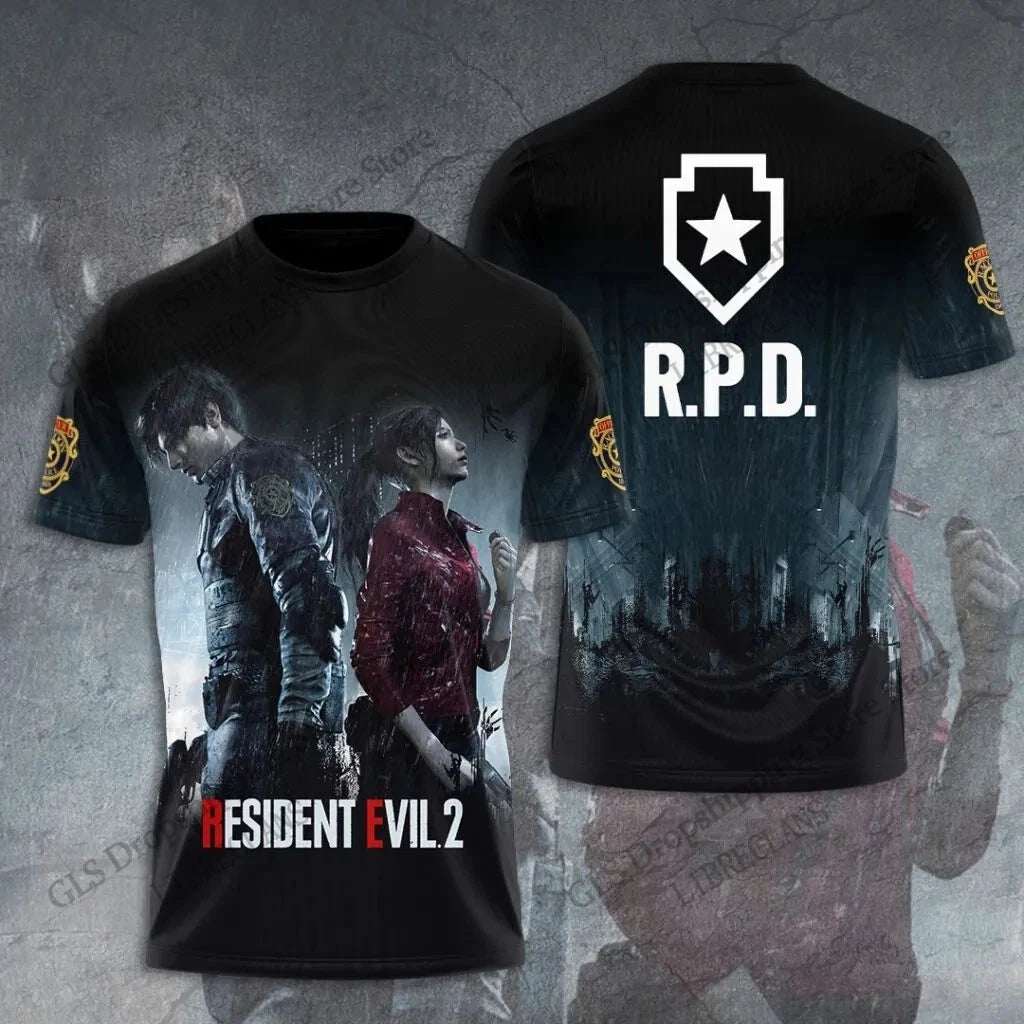 Resident Evil T-Shirt 3D Printed Graphic Print Unisex Tees Video Game Polyester