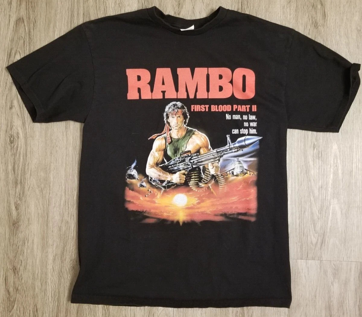 Rambo First Blood Part 2 Men's T Shirt Movie Poster Merch MEDIUM