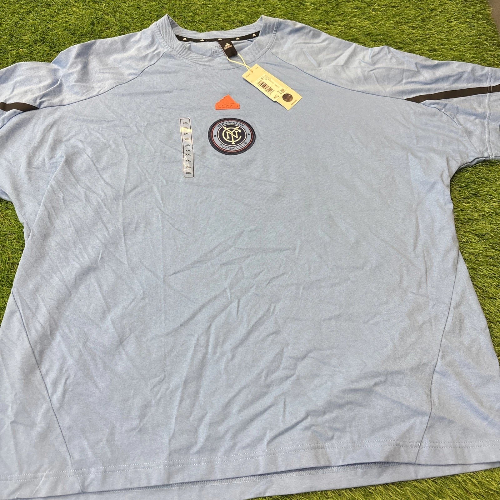 Adidas New York City FC NYCFC D4GMD Tee Blue Orange Mens XXL IQ0740 230 NEW