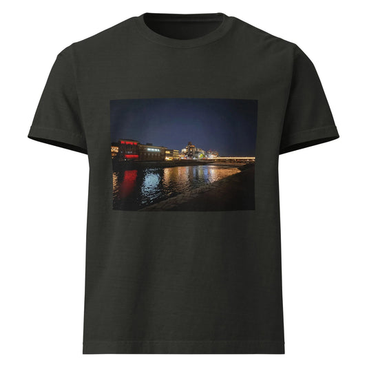 Kyoto nightlights, Unisex oversized t-shirt.