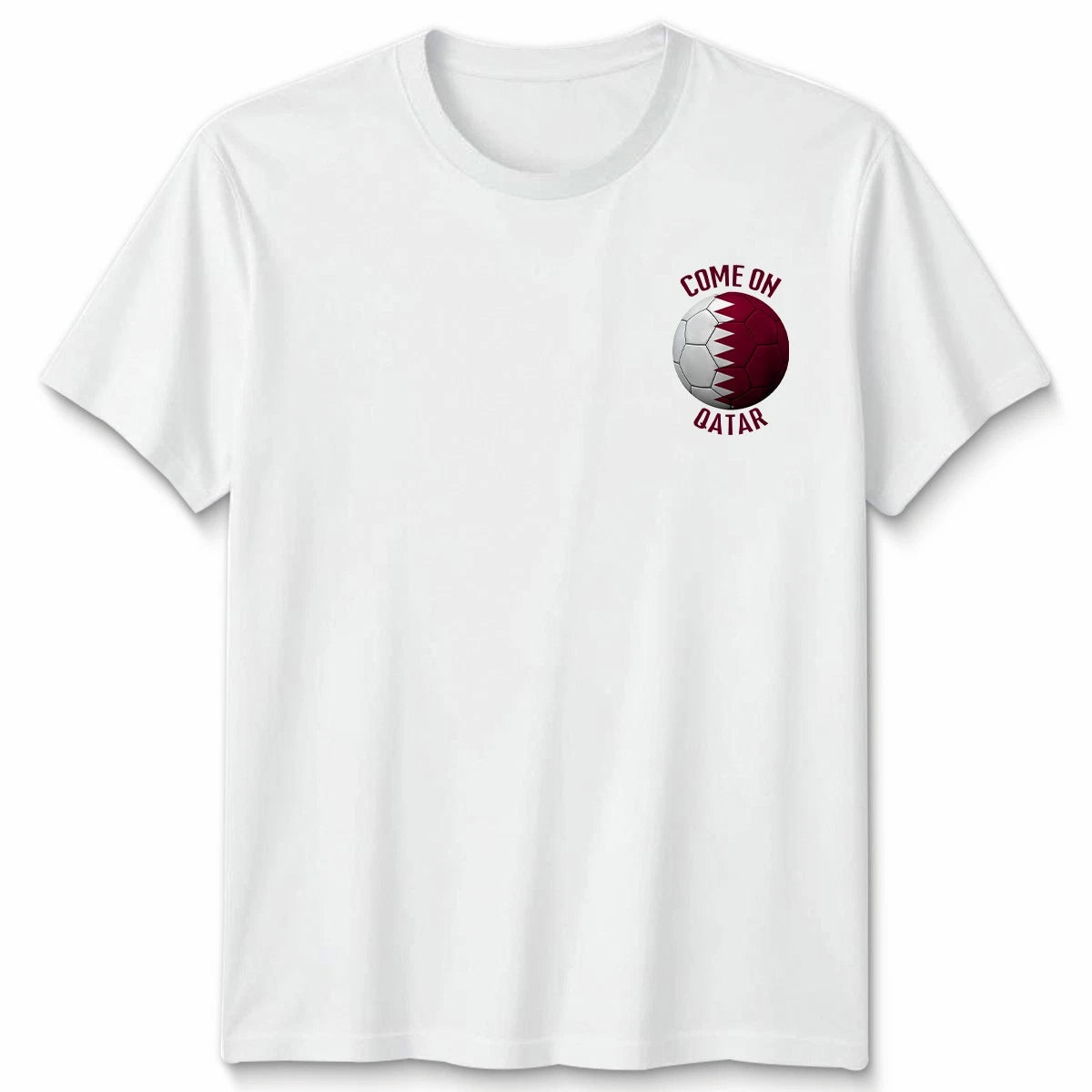 Come On Qatar Football Unisex Kids T-Shirt Country Pride Soccer Tee #WC