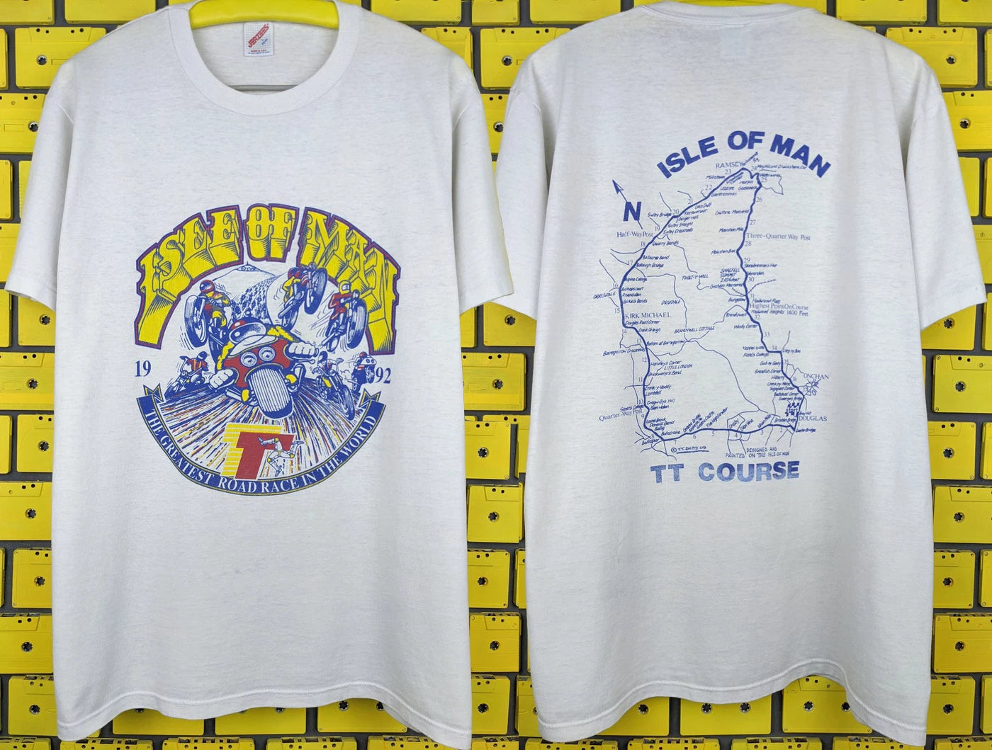 Vintage 1992 Isle of Man TT Moto Races T-Shirt Motorsport Event Merch Tee