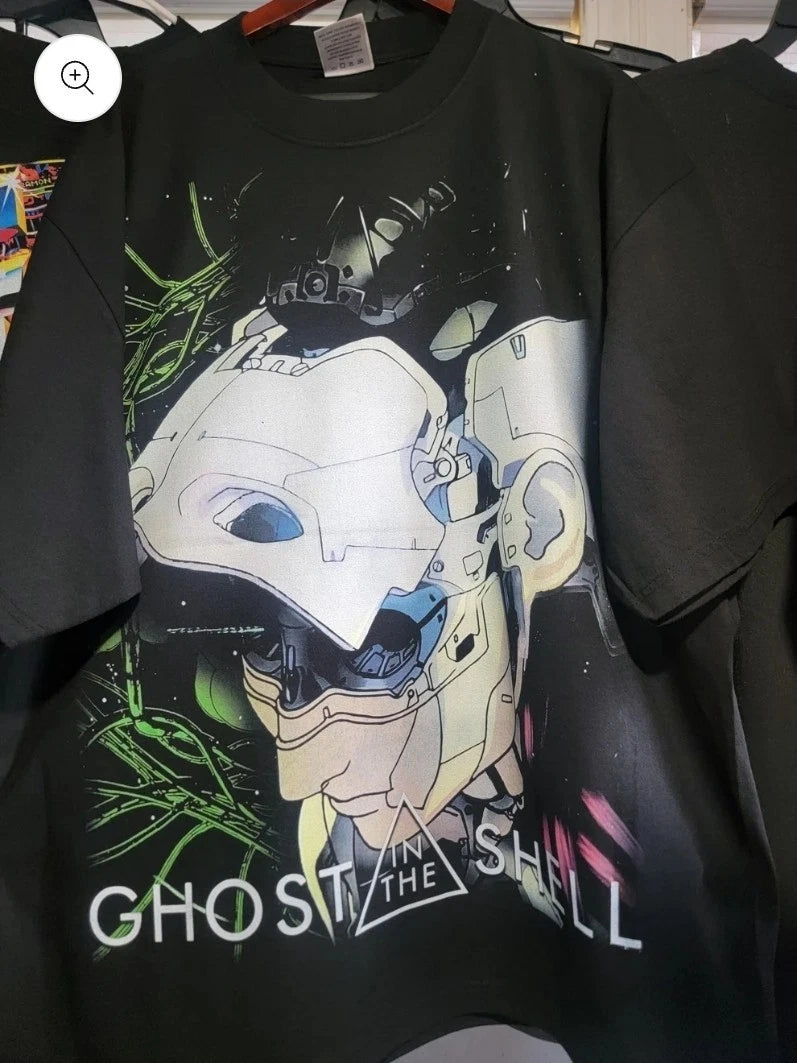 GHOST IN A SHELL A SHAKA HEAVYWEIGHT GARMET DYED T SHIRT "MODERN"