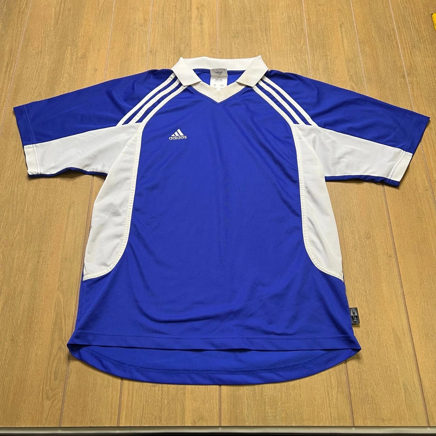 Adidas Vintage Jersey Football Soccer Shirt 90s 00s Blue Trikot Men Size M