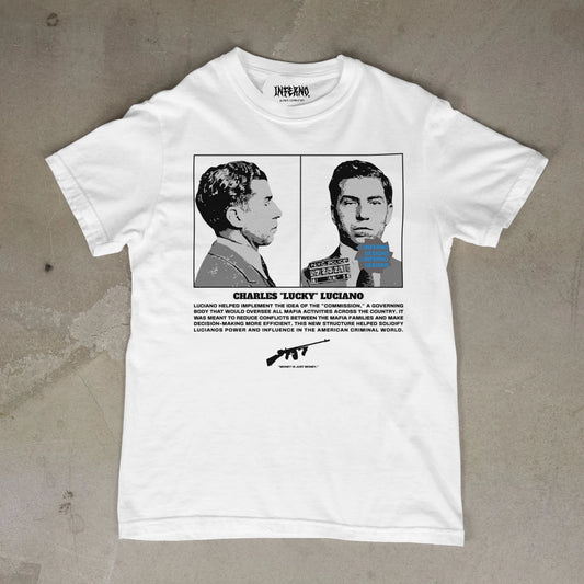 Mugshot Shirt, Lucky Luciano, Mob Mugshots, Mobster Mafia, Y2K Streetwear Shirt